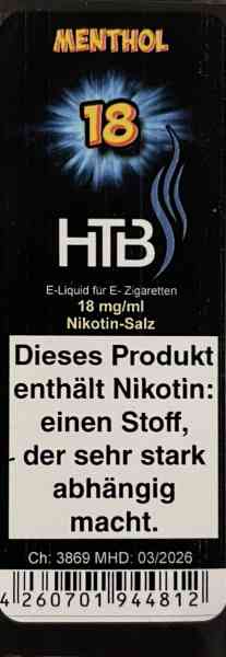 HTB - Menthol 18mg Nikotinsalz 10ml