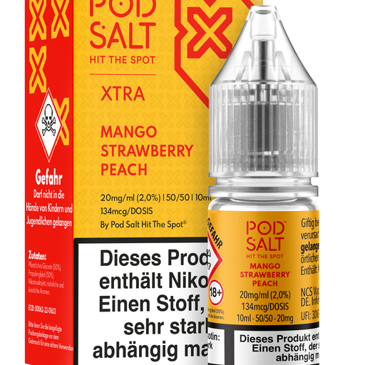 Pod Salt Xtra- Mango Strawberry Peach Nikotinsalz
