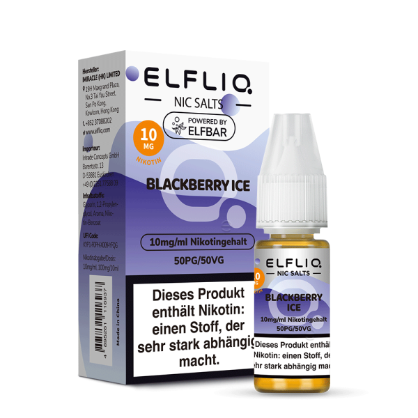 ELFLIQ - Blackberry Ice Nikotinsalz Liquid