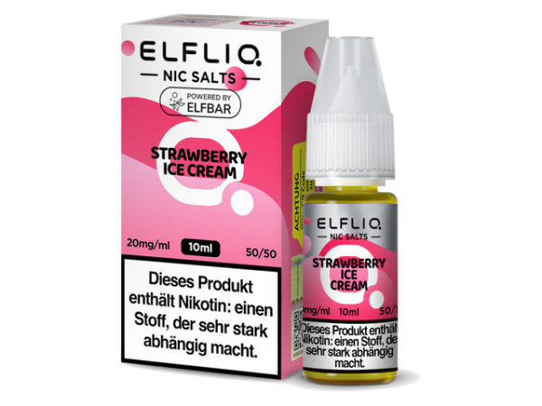 ELFLIQ - Stawberry Ice Cream Nikotinsalz Liquid