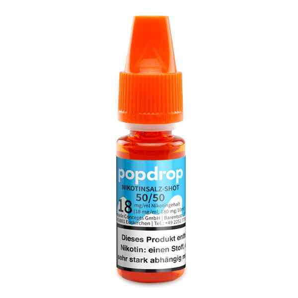 POPDROP - Shot 1x10ml 50/50 18mg Nikotinsalz Shot