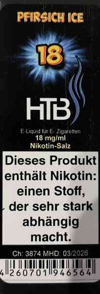 HTB - Pfirsich Ice 18mg Nikotinsalz 10ml