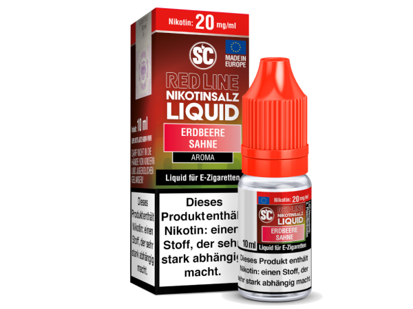 SC - Red Line - Erdbeere Sahne Nikotinsalz Liquid 10ml