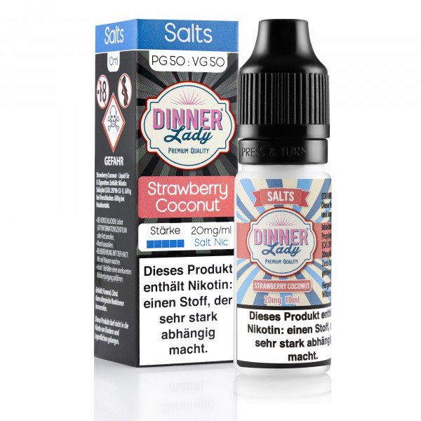 Dinner Lady - Strawberry Coconut Nikotinsalz 20 mg 10 ml